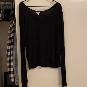 Black long sleeve tee